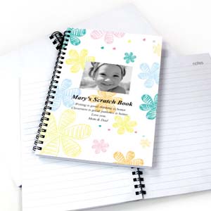 Create Your Own Retro Flowers Star Photo Notebook