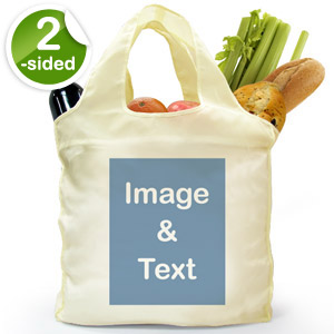 customise 2 Sides Folded Shopper Bag, Portrait Image
