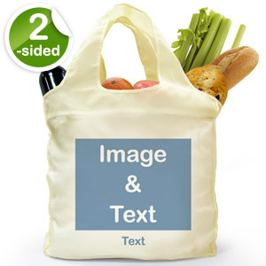 Custom 2 Sides Folded Shopper Bag, Landscape Image