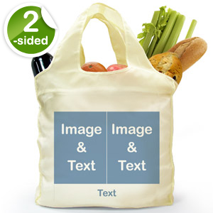 Personalised Both Sides 2 Collage Shopper Bag, Classic