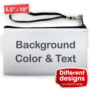 Personalised Background Colour & Text(2 Side Different Image) Clutch Bag 5.5