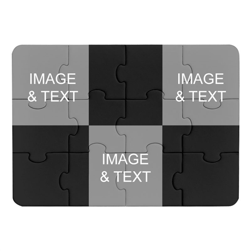 Instagram Three Collage Black Puzzle Invitation