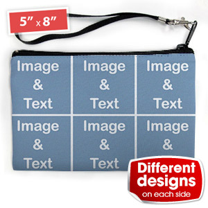Personalised Instagram Six Collage (2 Side Different Image) Wristlet Bag (Medium Inch)