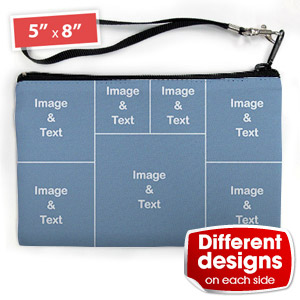 Personalised Instagram Seven Collage (2 Side Different Image) Wristlet Bag (Medium Inch)