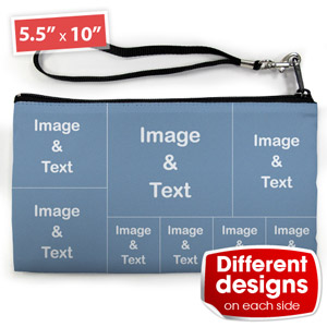 Personalised Instagram Eight Collage (2 Side Different Image) Clutch Bag 5.5