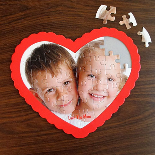 We Heart Grandma Personalised Heart Shape Puzzle