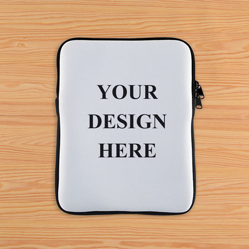 Print Your Design Ipad Sleeve Black Zipper