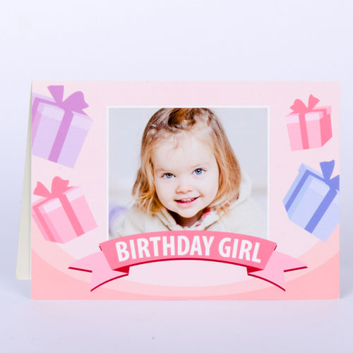 Custom Printed Birthday Girl Greeting Card