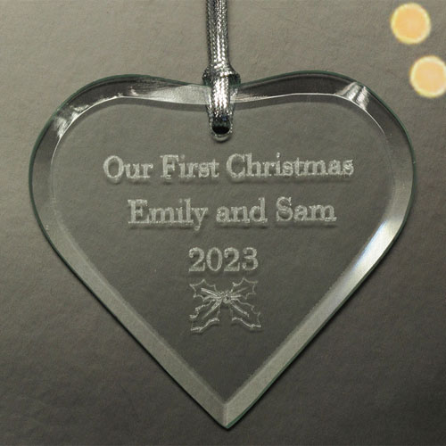 Personalised Engraved Heart Of Love Heart Shaped Ornament