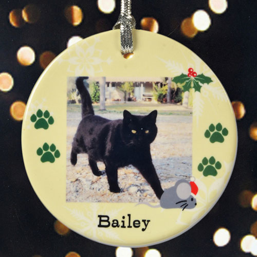 Love Kitty Our Blessings Personalised Photo Porcelain Ornament