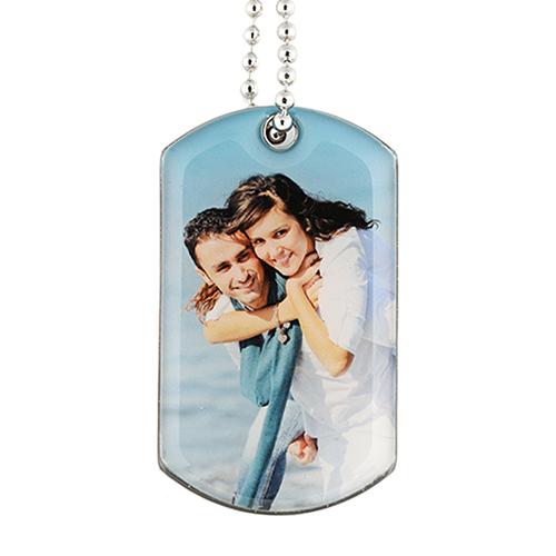 Personalised Single Sided Photo Gallery Dog Tag Pendant