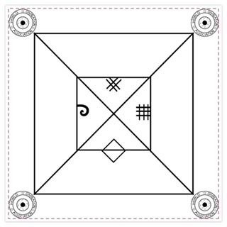 white ogham casting mat