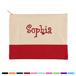 22.9 cm x 29.7 cm Embroidered cosmetic bags