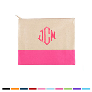 19.1 cm x 22.9 cm Embroidered cosmetic bags